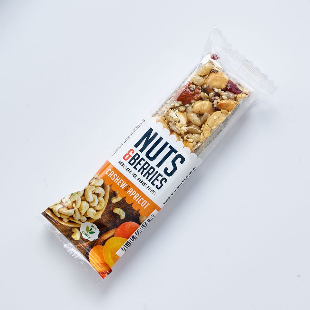Nuts & berries Energy bar cashew-abrikoos bio 30g